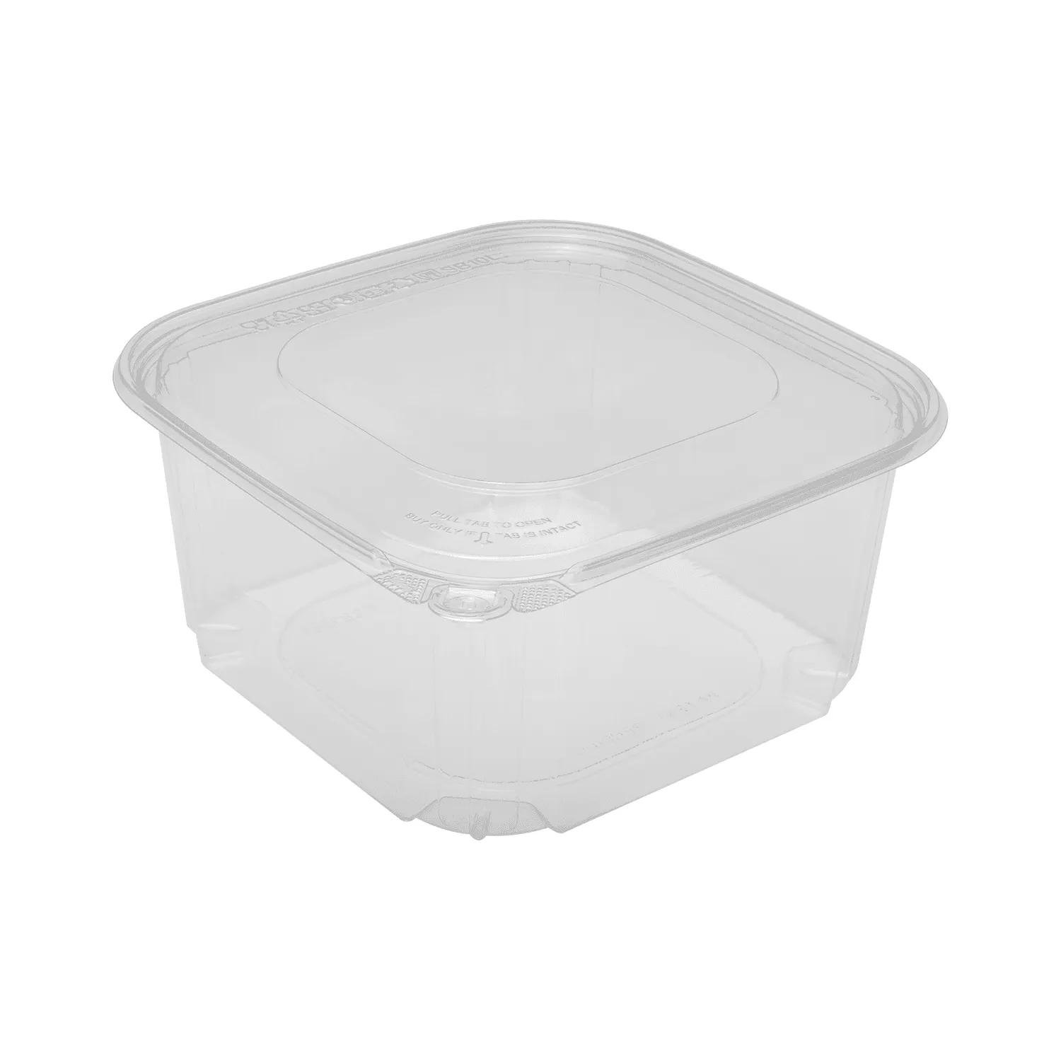 [120 sets] 64 oz PET Tamper Resistant Deli Containers with Flat Lid