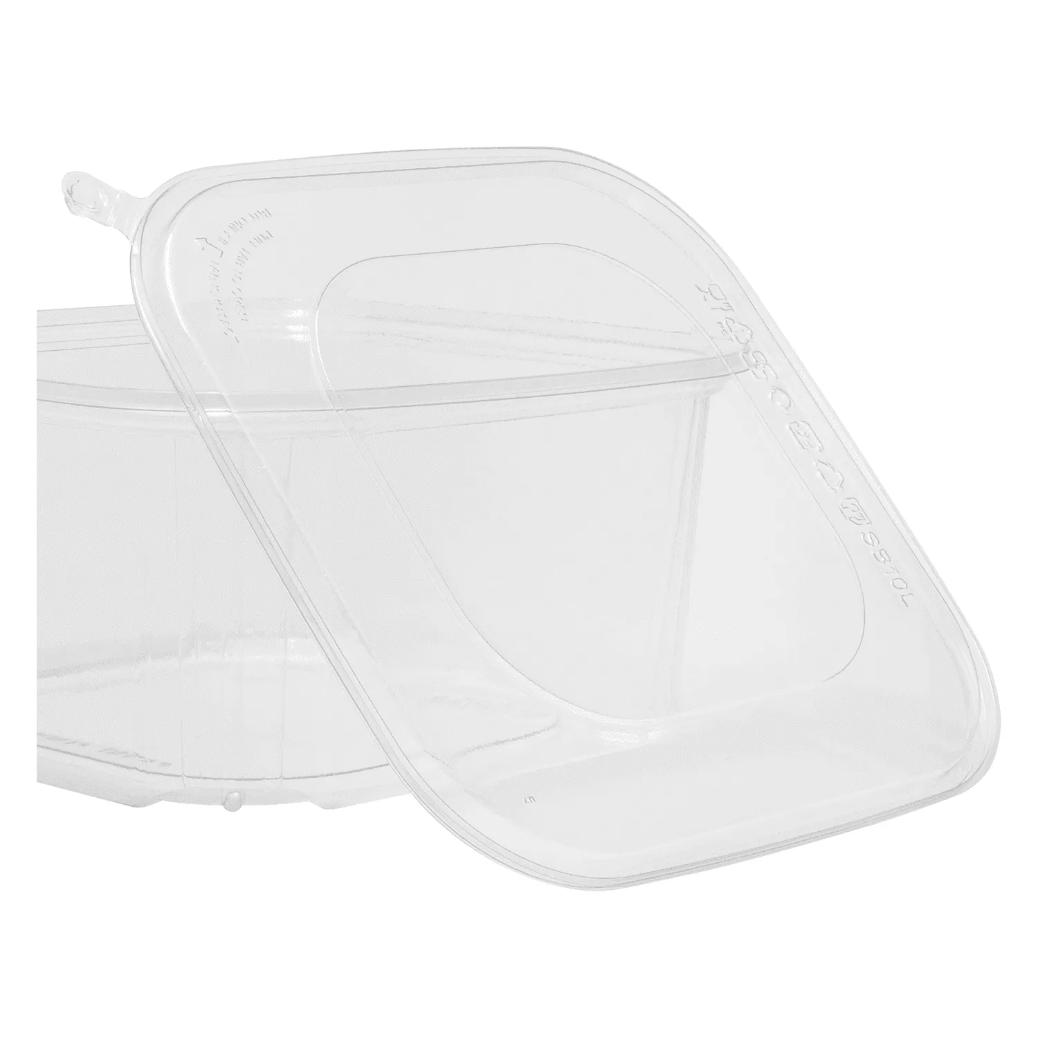 [120 sets] 64 oz PET Tamper Resistant Deli Containers with Flat Lid