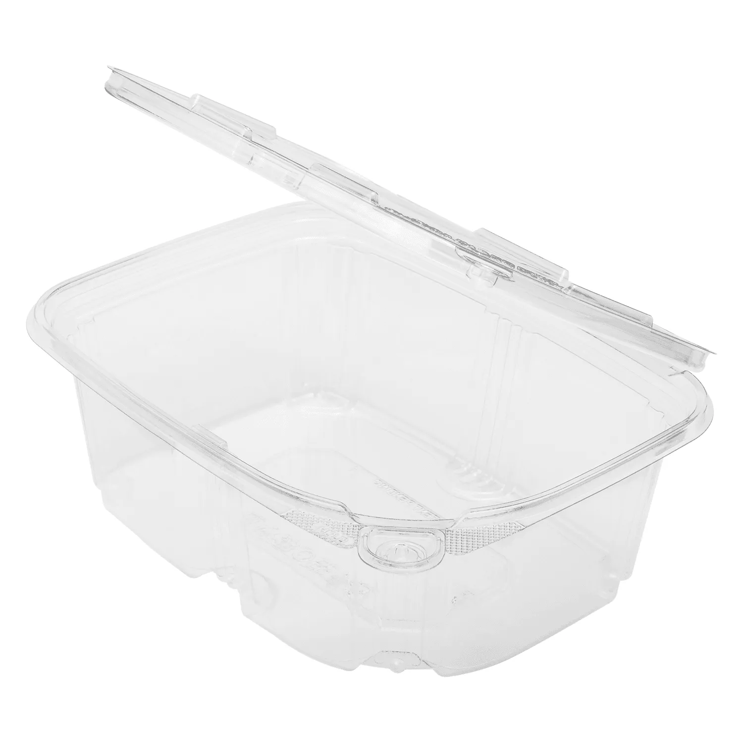 [200 sets] 32 oz PET Plastic Tamper Resistant Hinged Deli Containers with Lid