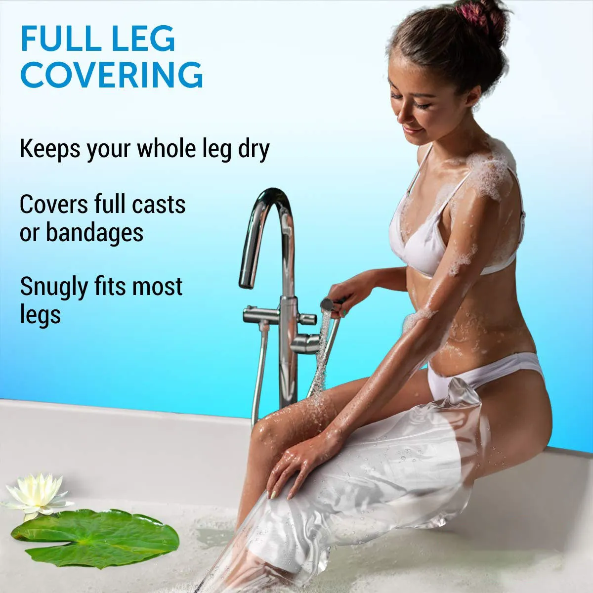 2Pack Waterproof Leg Cast Shower Cover