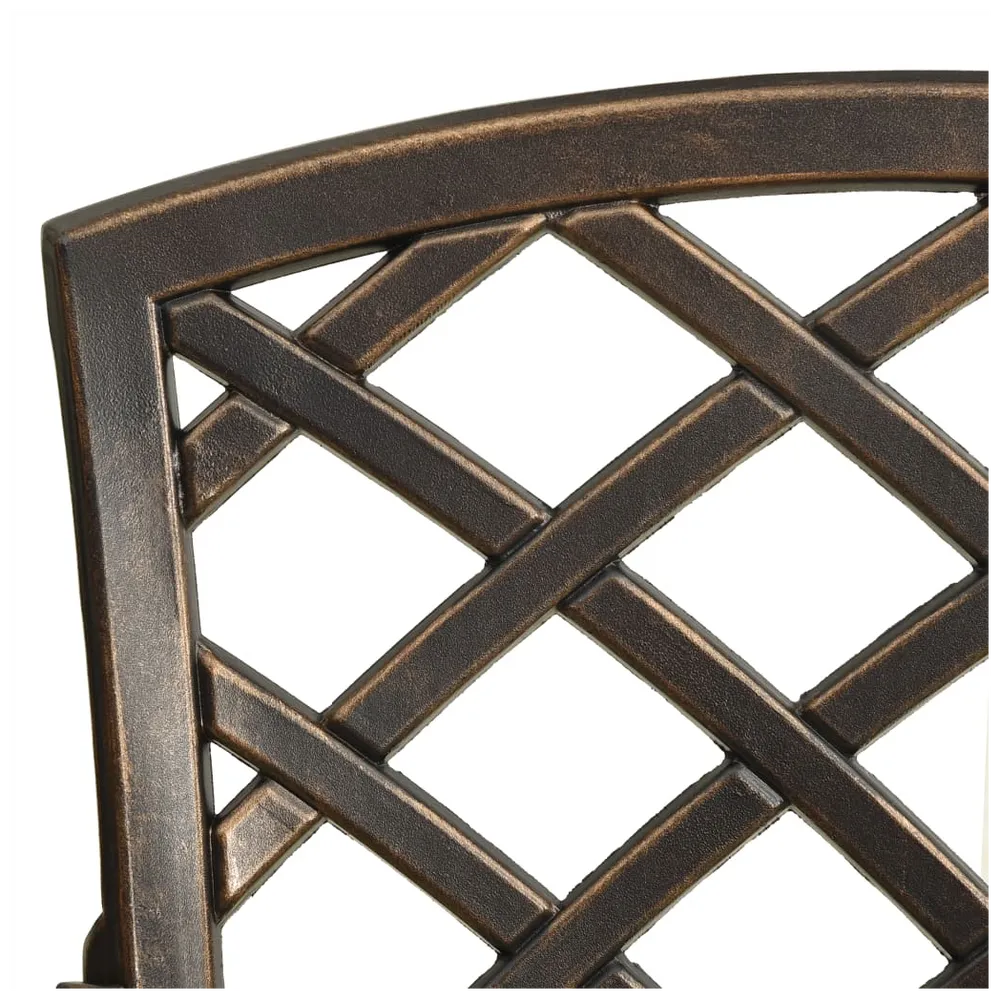 3 Piece Bistro Set Cast Aluminium Bronze