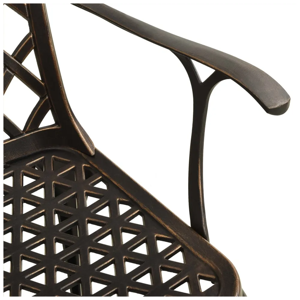 3 Piece Bistro Set Cast Aluminium Bronze