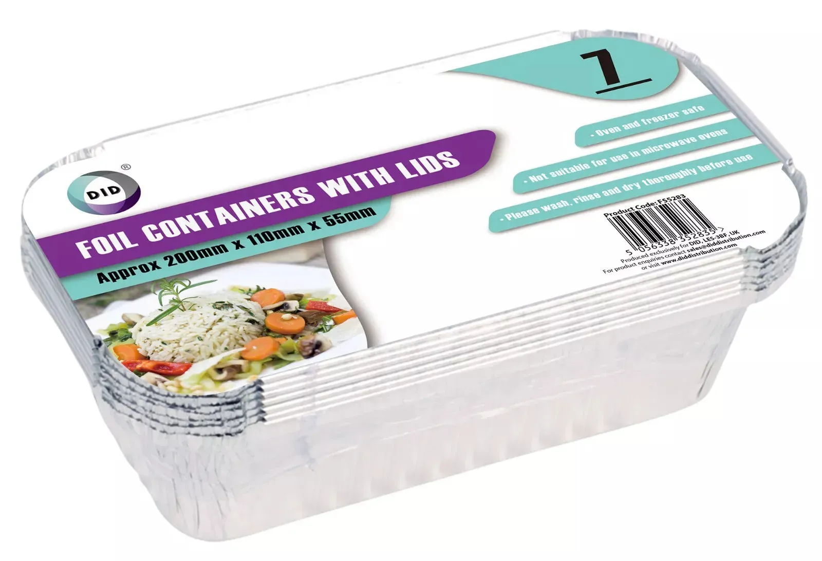 7pc Foil Containers with Lids