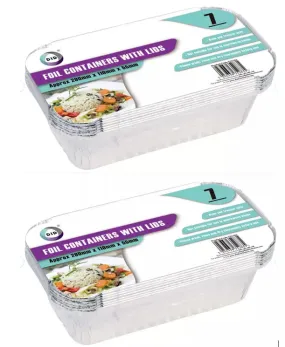 7pc Foil Containers with Lids