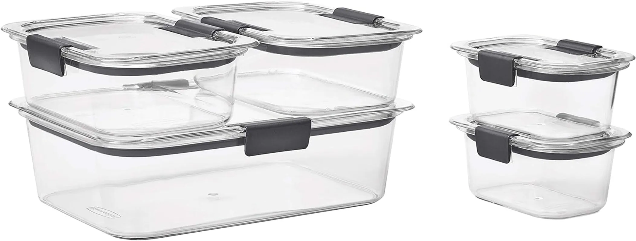 Brilliance Leak-Proof Food Storage Containers with Airtight Lids, Clear