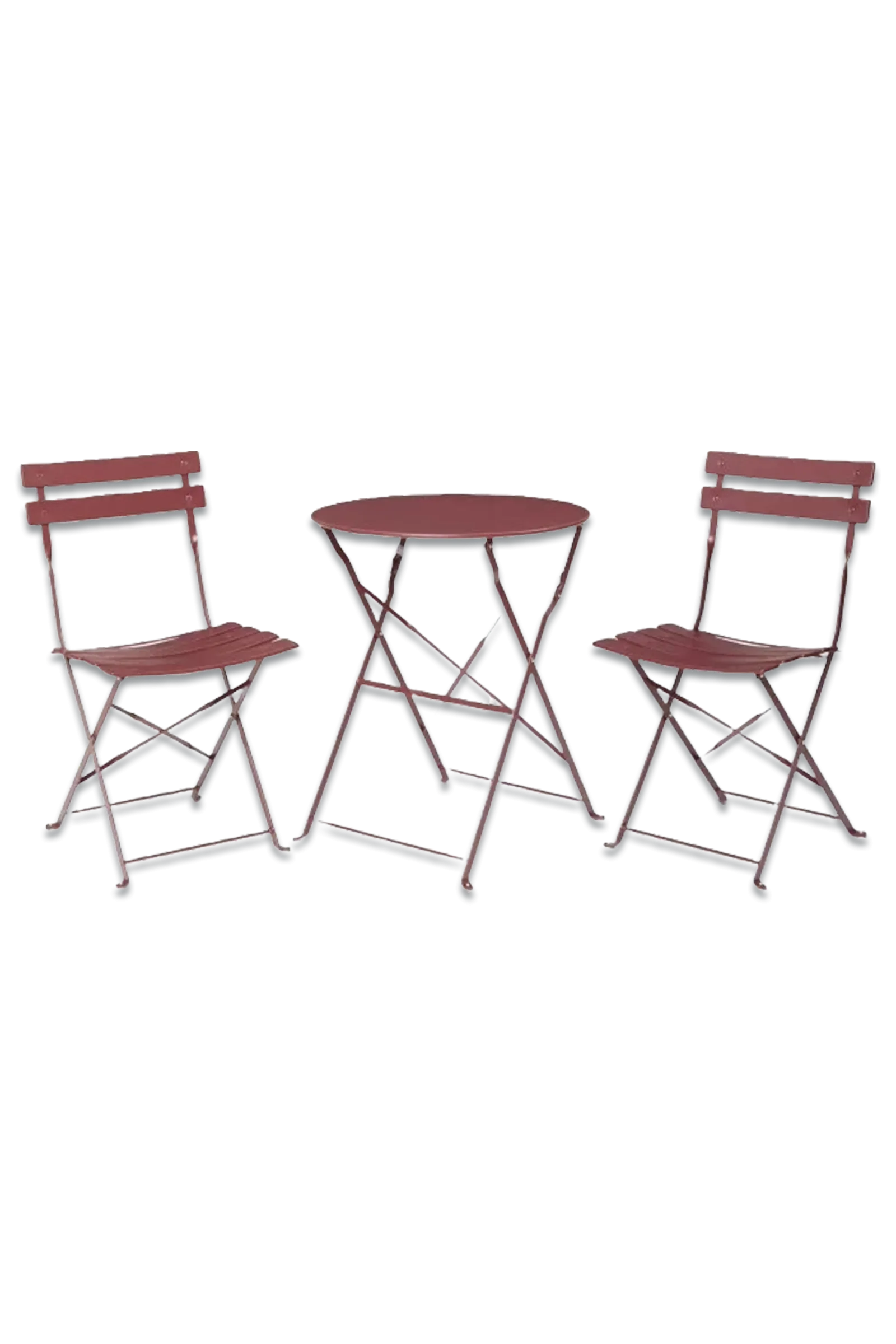 Camden 2-Seater Garden Bistro Table & Chairs Set, Damson