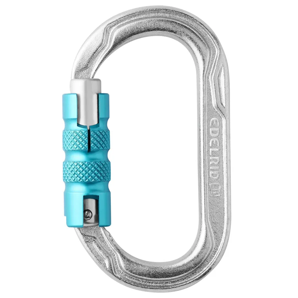 Edelrid Oval Power Steel Triple Silver Carabiner