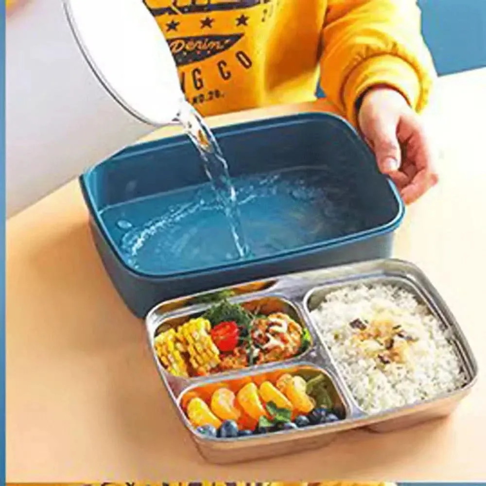 Enjoy Lunch With Gibo Steel Cheese Lunch Box (MultiColours)