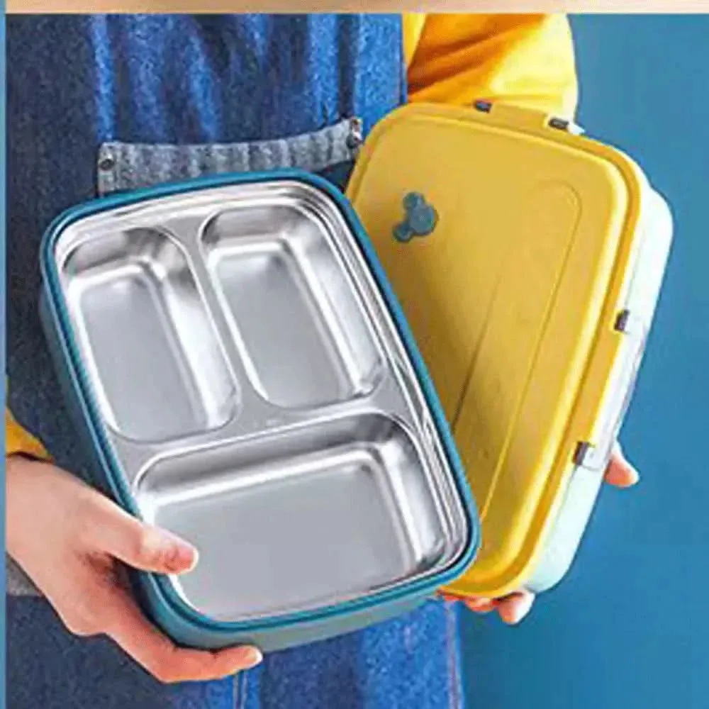 Enjoy Lunch With Gibo Steel Cheese Lunch Box (MultiColours)