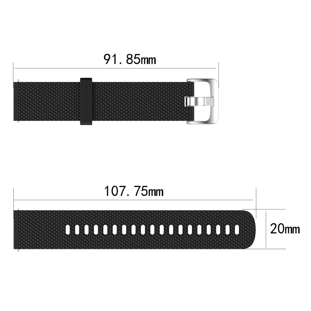 Garmin replacement silicone sports bracelet with 20mm bar width - Brown