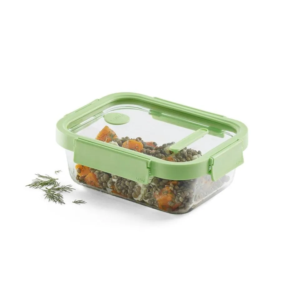 Glass Leakproof Container Rectangular, 1050 ml