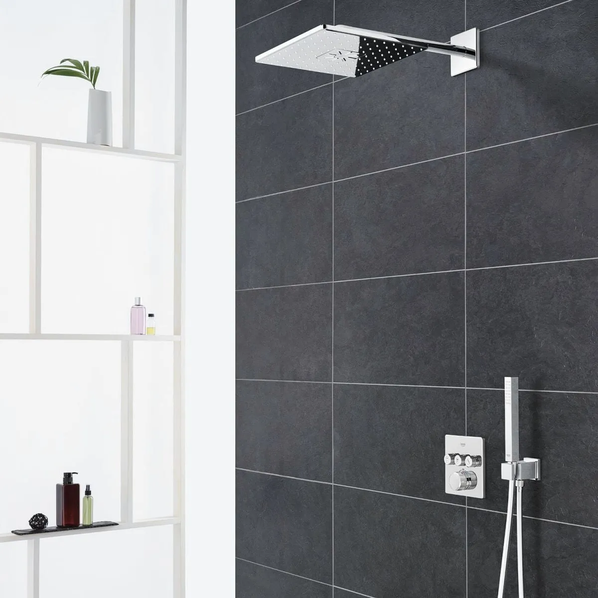 Grohe Grohtherm SmartControl Perfect Shower System with Rainshower 310 SmartActive Cube Shower Head