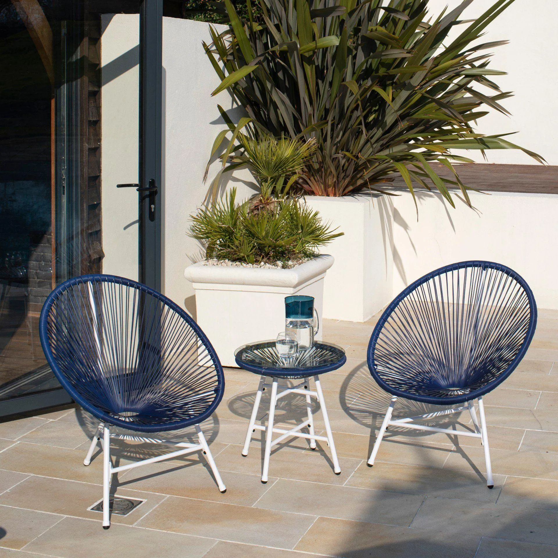 Hebe String Bistro Set - Navy Blue