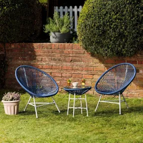 Hebe String Bistro Set - Navy Blue