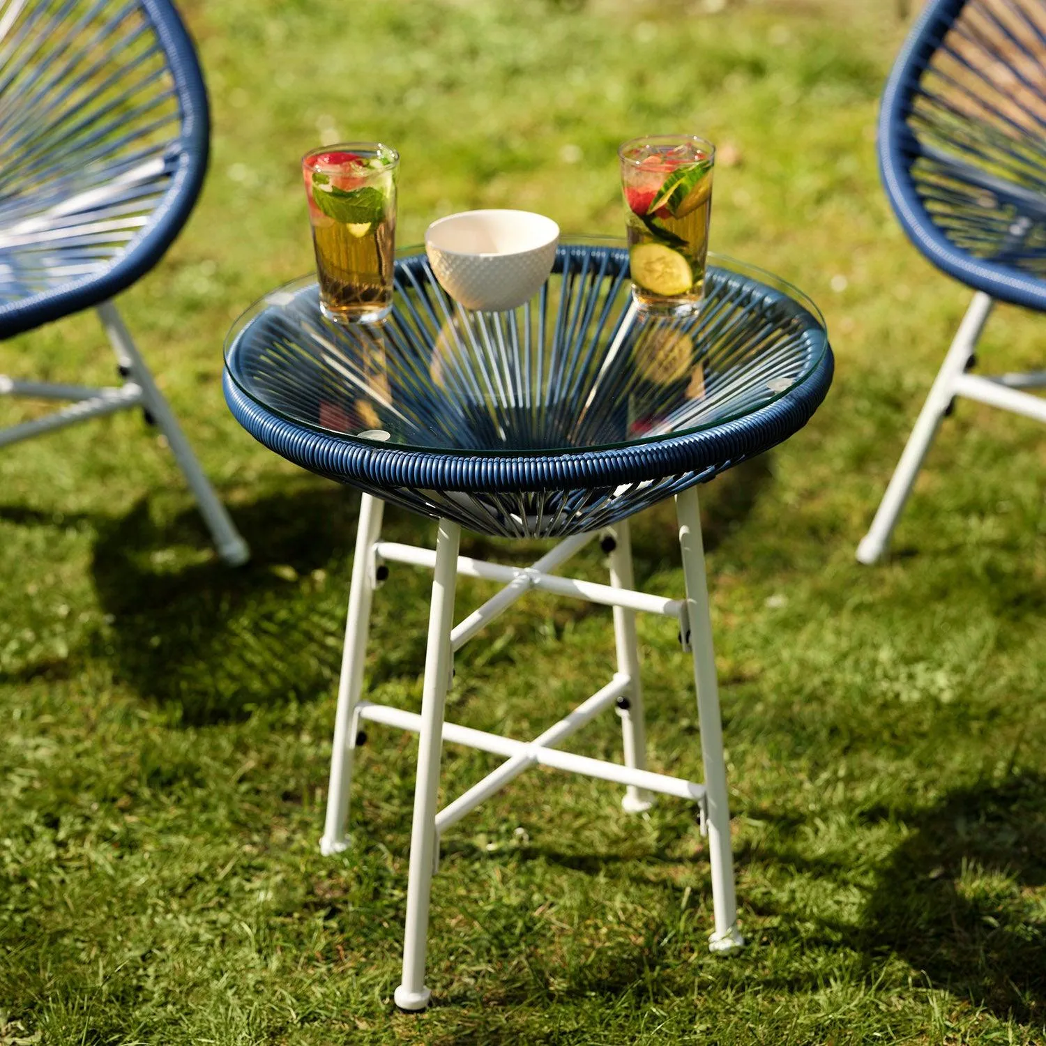 Hebe String Bistro Set - Navy Blue