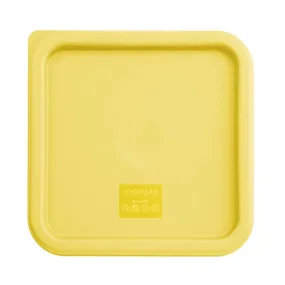 Hygiplas Square Food Storage Container Lid Yellow Medium - FX138