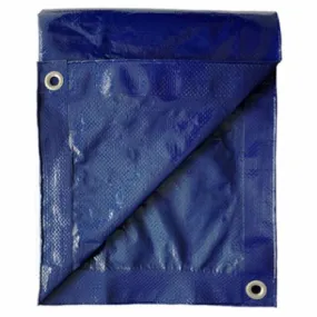 ITM MD-GT-BB-1220 12' x 20' Blue Polyethylene Storage Tarp Cover With Grommets - Quantity of 3