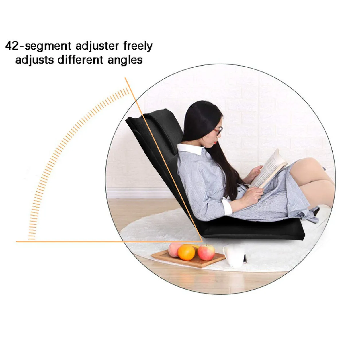 Kawachi Relaxing Meditation and Yoga Chair with Back Support Seat Cushion Floor Chair K519