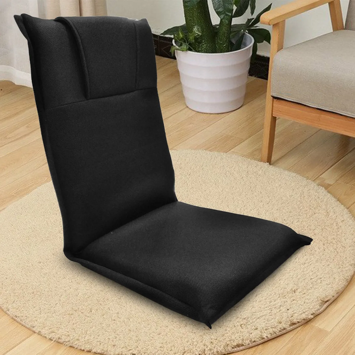 Kawachi Relaxing Meditation and Yoga Chair with Back Support Seat Cushion Floor Chair K519