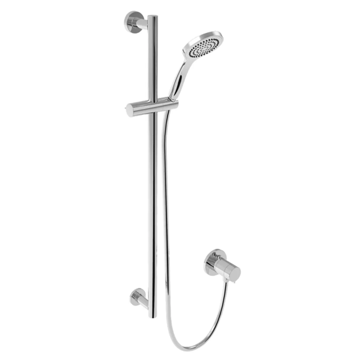 Keuco Ixmo_Solo Thermostatic Shower Set complete with Slide Rail Hand Shower (Set 15) in Chrome Plated