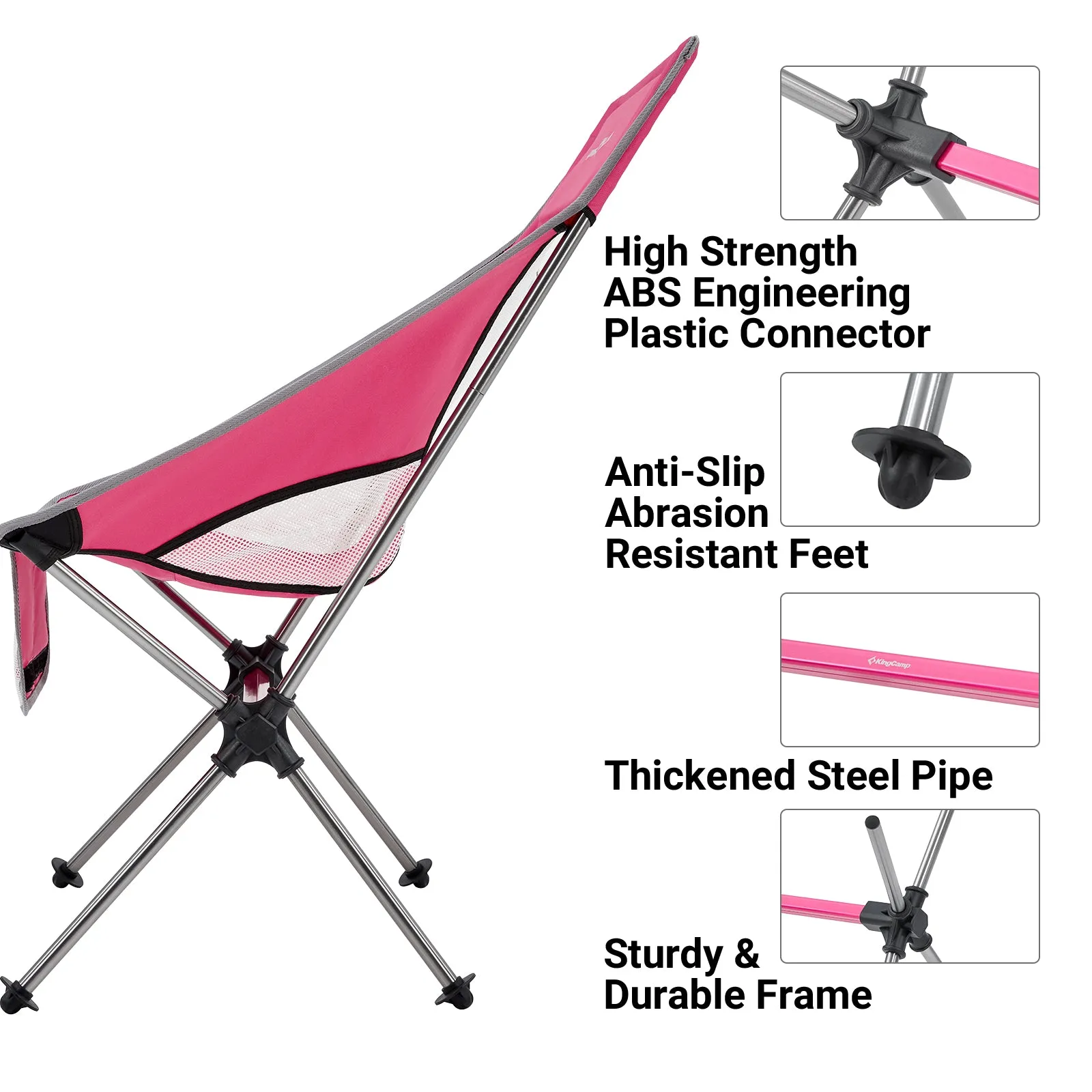 KingCamp Extra Wide Lightweight High Back Camping Chair