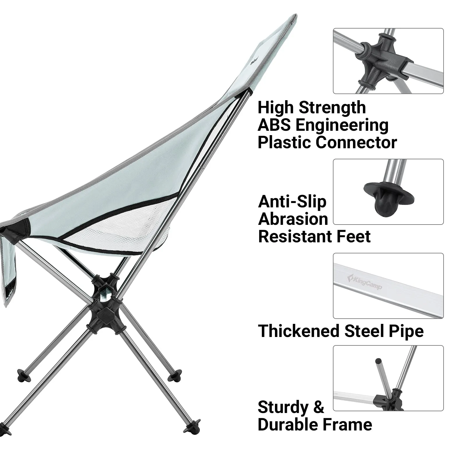 KingCamp Extra Wide Lightweight High Back Camping Chair