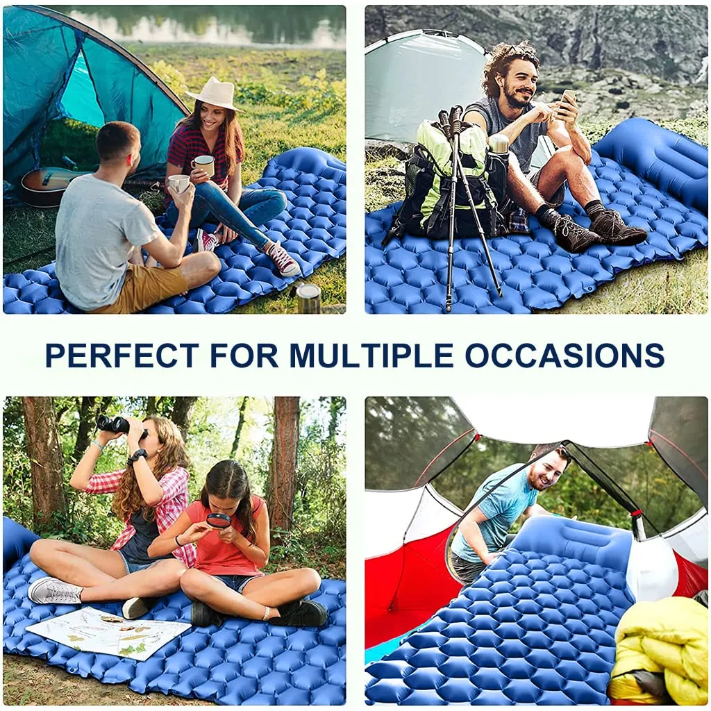 KriShyam ® Sleeping Mat, Self-Inflating Camping, Ultralight Portable Camping Air Mattress, Inflatable Camping Sleeping Mat, Waterproof Camping Mattress for Beach, Hiking, Outdoor, Tent (Blue) Visit the KRISHYAM Store