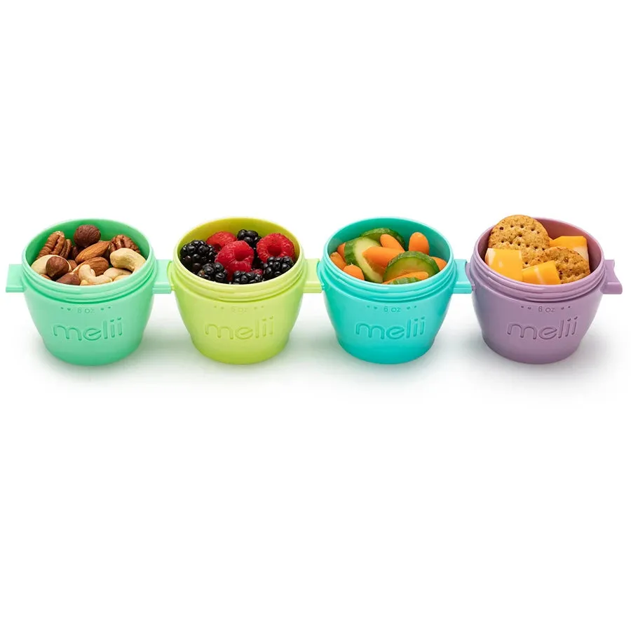 Melii Snap & Go Pods Baby Food Storage Container 6oz, 4 pcs