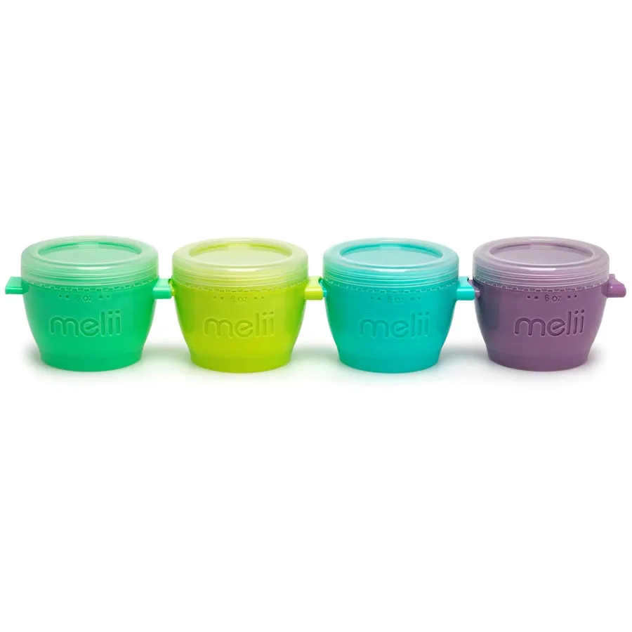 Melii Snap & Go Pods Baby Food Storage Container 6oz, 4 pcs