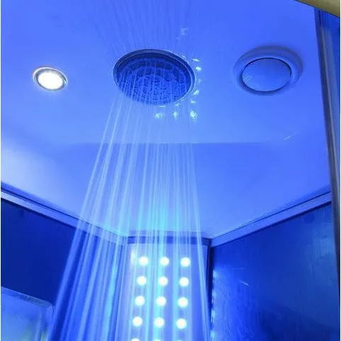 Mesa WS-9090K 1 Person Corner Steam Shower - 36"L x 36"W x 85"H (Blue Glass)