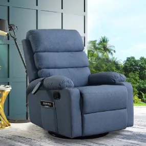 Niamh Massage Chair Recliner Chair Heated Lounge Armchair 360 Swivel - Blue