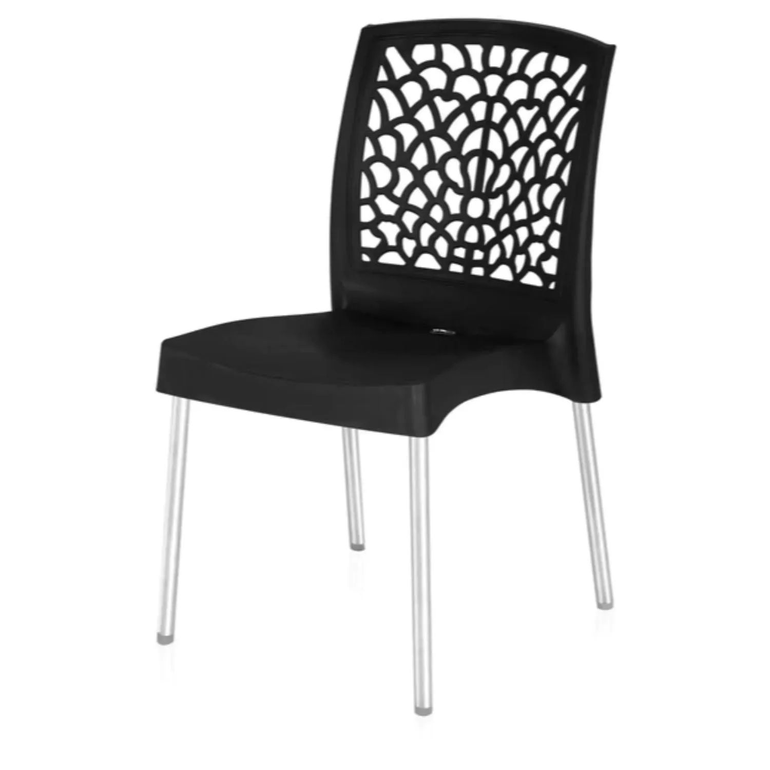 Nilkamal Novella 19 Plastic Armless Chair (Iron Black)