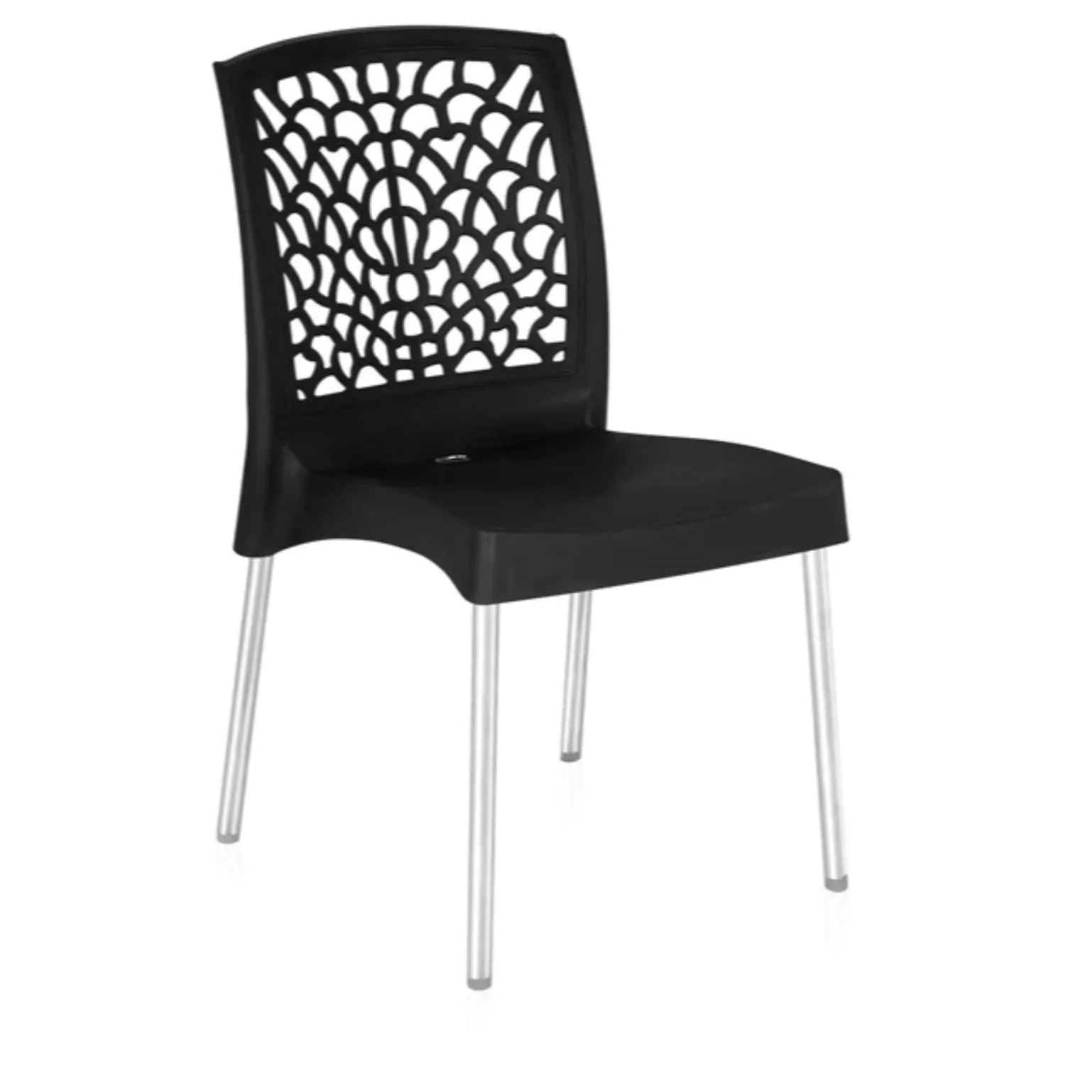 Nilkamal Novella 19 Plastic Armless Chair (Iron Black)