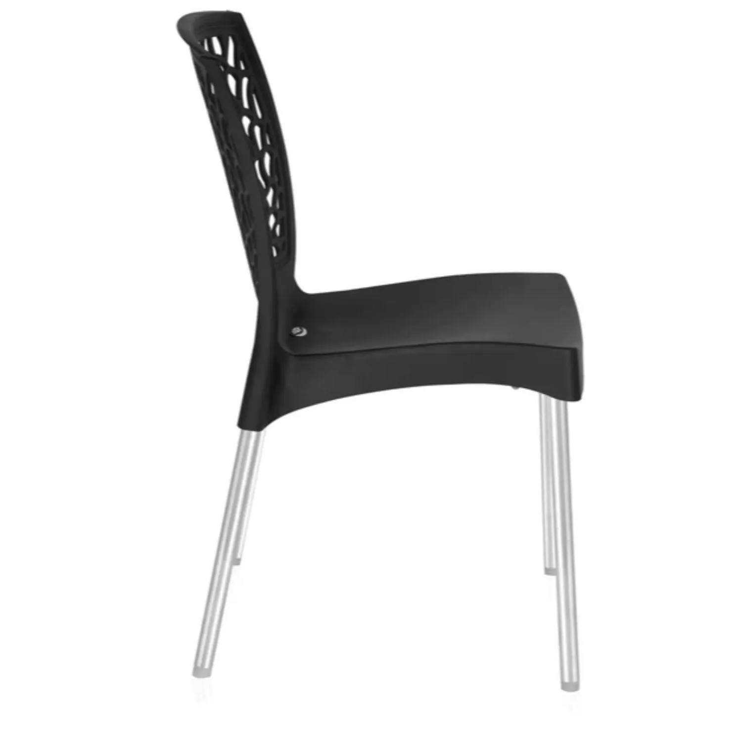 Nilkamal Novella 19 Plastic Armless Chair (Iron Black)