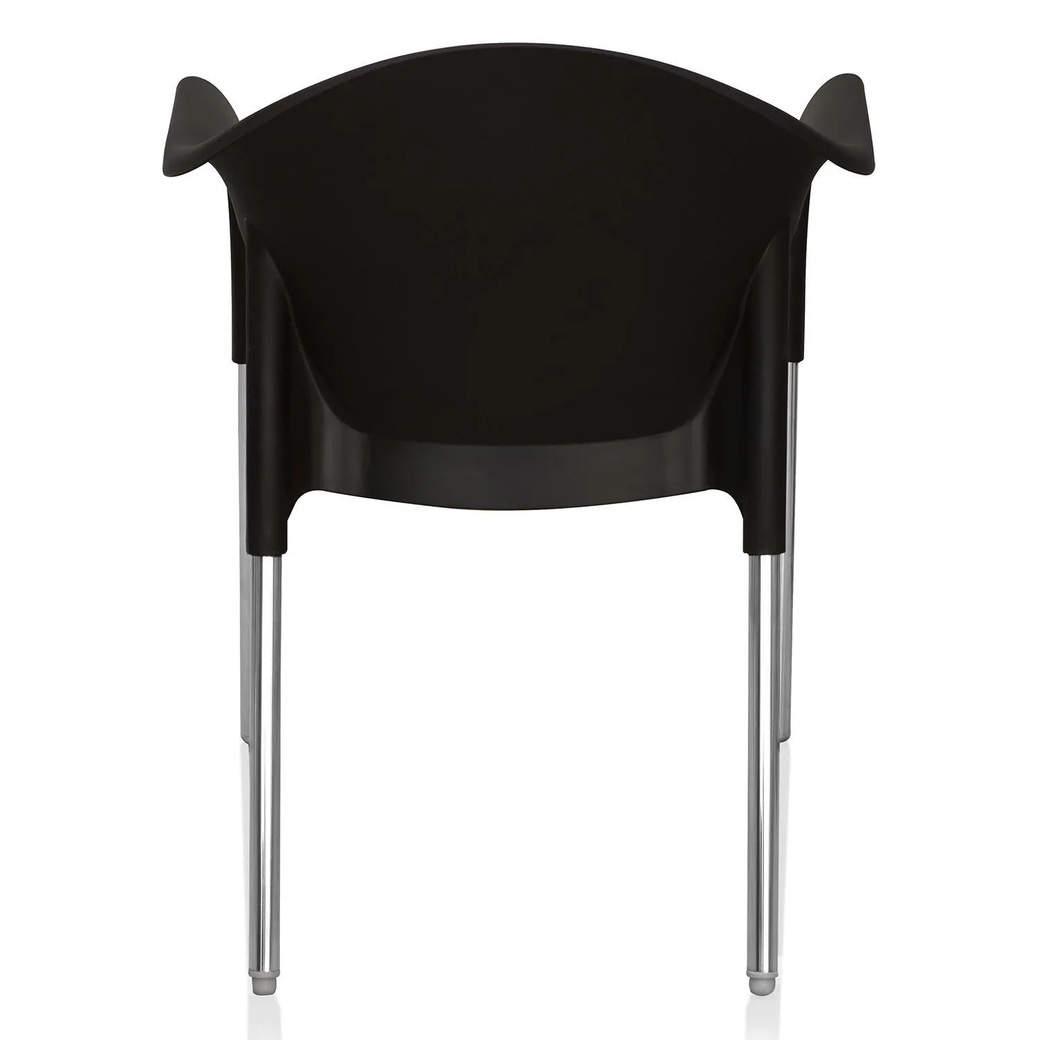 Nilkamal NS09SS Plastic Mid Back with Arm Chair | Chairs for Home| Dining Room| Bedroom| Kitchen| Living Room| Office - Outdoor - Garden | Dust Free |100% Polypropylene Stackable Chairs - Black