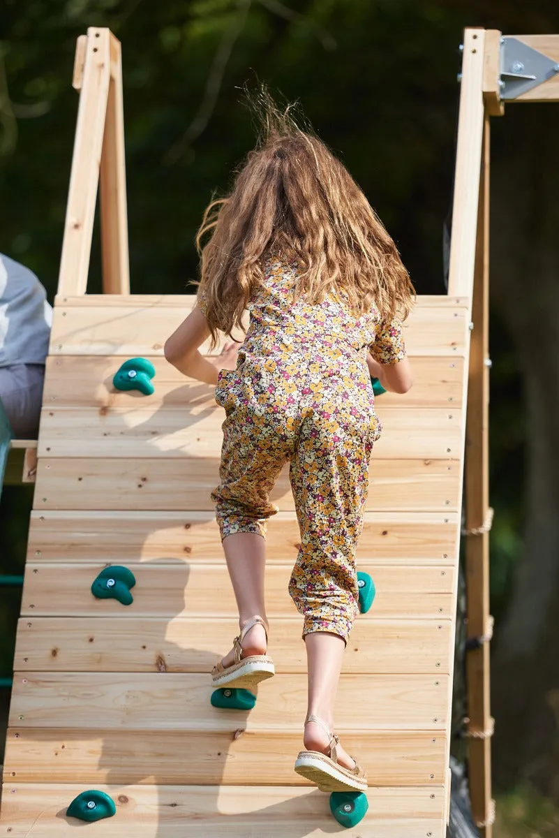 Plum Climbing Pyramid with Slide and Swings | Wooden Jungle Gym for Kids Outdoor Play