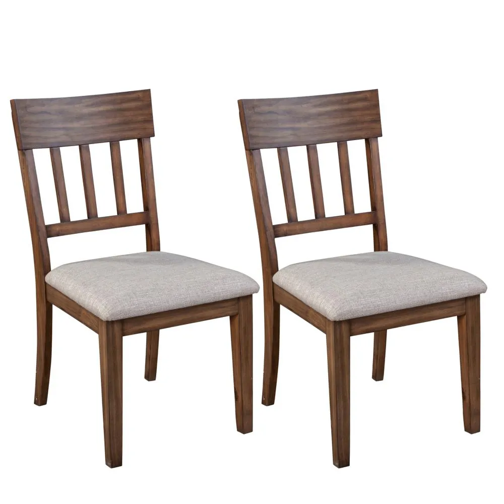 "Donham Set of 2 Side Chairs, Brown"