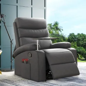 Rhea Massage Chair Recliner Chair Heated Lounge Armchair 360 Swivel - Grey