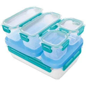 Rubbermaid LunchBlox Leak-Proof Entree Lunch Container Kit, Large, Blue-Clear