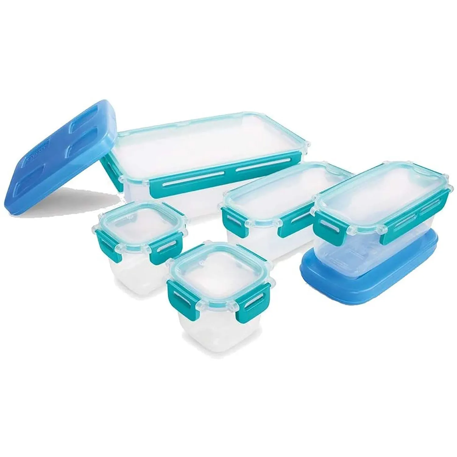 Rubbermaid LunchBlox Leak-Proof Entree Lunch Container Kit, Large, Blue-Clear