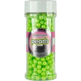 Shimmer Lime Green Candy Pearls 5 oz. Jar