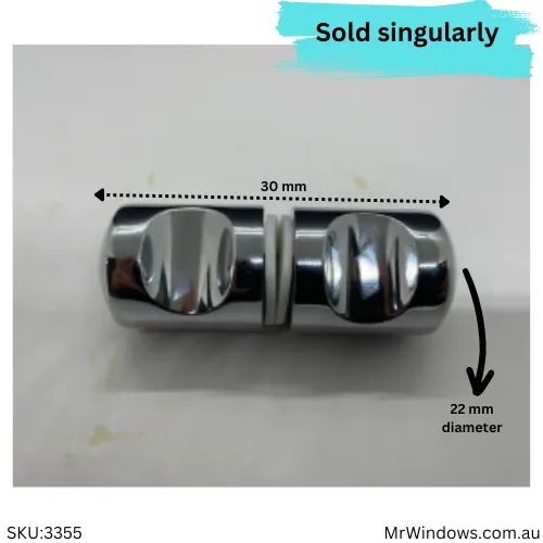 Shower handle - Back to back finger pull  Knob style -  - Sold singularly