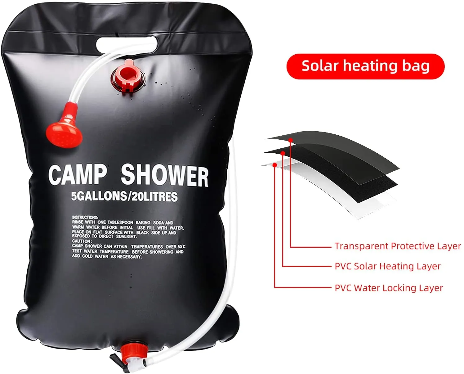 Solar Shower Bag 5 Gallon