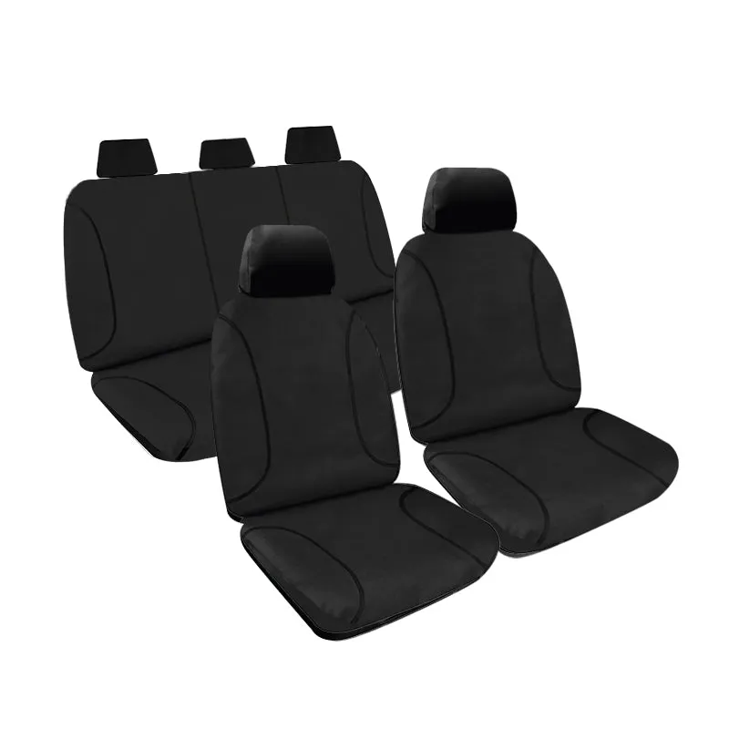 Tradies Full Canvas Seat Covers suits Toyota Hilux SR5 Dual Cab 5/2005-5/2006 Black