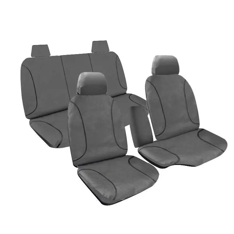 Tradies Full Canvas Seat Covers suits Toyota Landcruiser (HZJ105R/FZJ105) Standard  Wagon 1/1998-10/2007 Grey