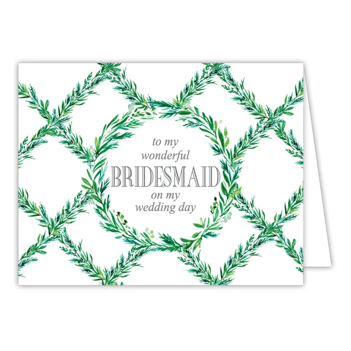 Wedding Greenery-Bridesmaid Bridal Greeting Card