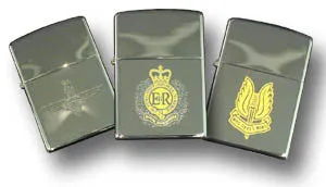 ZIPPO LIGHTER WITH REGT BADGE