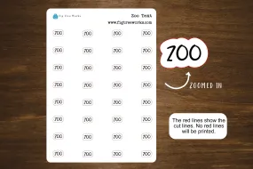 Zoo Script Stickers | Zoo Text | Kiss Cut, Matte Finish for Planners, Journals, and Notebooks | Mini Scripts